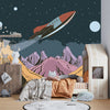 Deep Space Planet Wallpaper, Retro Future Style Mural, Oversized Custom Size Wall Art, Non - Woven, Non - Adhesive, Modern Wall Paper, Removable - Adawall Wallpaper - Registered Trade Accounts Only, Wallpaper Wholesale Account - W77801 - Adawall Wholesale - Wallpaper Wholesaler