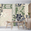 Floral Wallpaper, Patchwork Mural, Oversized Custom Size Wall Art, Non-Woven, Non-Adhesive, Modern Wall Paper, Removable