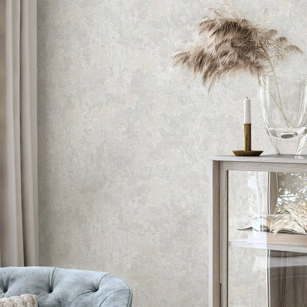 Distressed Metallic Wallpaper, Cream 3D Deep Embossed Shiny Rustic Aged Industrial Design - Adawall Wallpaper - Registered Trade Accounts Only, Wallpaper Wholesale Account - 1513-1 - Adawall Wholesale - Wallpaper Wholesaler