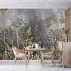 Dried Flowers Wallpaper, Grey Background Mural, Oversized Custom Size Wall Art, Non - Woven, Non - Adhesive, Modern Wall Paper, Removable - Adawall Wallpaper - Registered Trade Accounts Only, Wallpaper Wholesale Account - W77989 - Adawall Wholesale - Wallpaper Wholesaler
