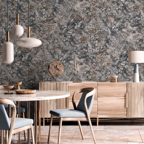 Elegant Blue Spark Marble Wallpaper, Blue, Gray Home Wall Decor, Shiny Marbled Wallpaper, Textured Wallcovering Non - Adhesive, Non - Peel and Stick - Adawall Wallpaper - Registered Trade Accounts Only, Wallpaper Wholesale Account - 23101-5 - Adawall Wholesale - Wallpaper Wholesaler