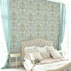 Elegant Damask Deep Embossed Wallpaper, 3D Textured Wallcovering, Traditional, Light Blue, Extra Large 114 sq ft Roll, Luxury, Washable - Adawall Wallpaper - Registered Trade Accounts Only, Wallpaper Wholesale Account - 6806-6 - Adawall Wholesale - Wallpaper Wholesaler
