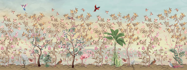 Elegant Floral, Birds Wallpaper, Seamless Pattern Mural, Oversized Custom Size Wall Art, Non - Woven, Non - Adhesive, Modern Wall Paper, Removable - Adawall Wallpaper - Registered Trade Accounts Only, Wallpaper Wholesale Account - W77715 - Adawall Wholesale - Wallpaper Wholesaler