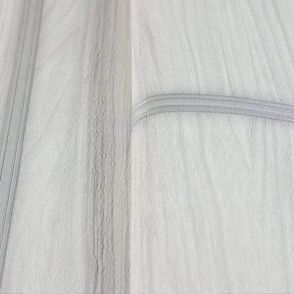 Elegant Wood Pattern 3D Embossed Wallpaper, White Farmhouse Lodge Realistic Wood Plank Textured Wall Covering - Walloro High End Wallcoverings & More