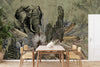 Elephant Jungle Wall Mural, Green Forest Animal Theme Wallpaper, Oversized Wall Art, Non - Woven, Non - Pasted, Removable, Exotic Wall Paper, Washable - Adawall Wallpaper - Registered Trade Accounts Only, Wallpaper Wholesale Account - A321-3 - Adawall Wholesale - Wallpaper Wholesaler