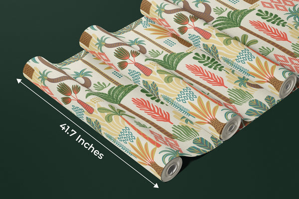 Ethnic Tropical Wallpaper, Seamless Pattern Mural, Oversized Custom Size Wall Art, Non - Woven, Non - Adhesive, Modern Wall Paper, Removable - Adawall Wallpaper - Registered Trade Accounts Only, Wallpaper Wholesale Account - W78067 - Adawall Wholesale - Wallpaper Wholesaler