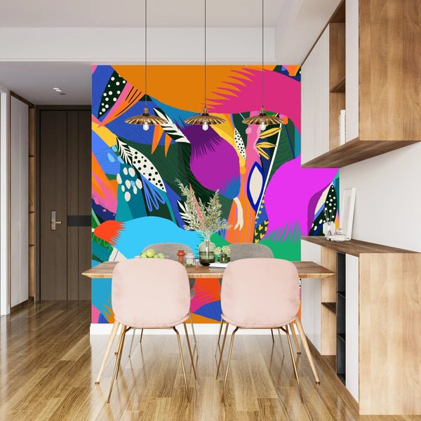 Exotic Abstract Wallpaper, Jungle and Snakes Mural, Oversized Custom Size Wall Art, Non - Woven, Non - Adhesive, Modern Wall Paper, Removable - Adawall Wallpaper - Registered Trade Accounts Only, Wallpaper Wholesale Account - W77863 - Adawall Wholesale - Wallpaper Wholesaler
