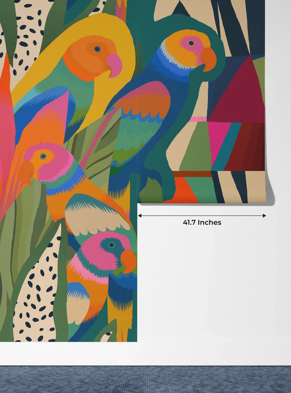 Exotic Botanical Geometric Wallpaper, Seamless Pattern Mural, Oversized Custom Size Wall Art, Non - Woven, Non - Adhesive, Modern Wall Paper, Removable - Adawall Wallpaper - Registered Trade Accounts Only, Wallpaper Wholesale Account - W77896 - Adawall Wholesale - Wallpaper Wholesaler