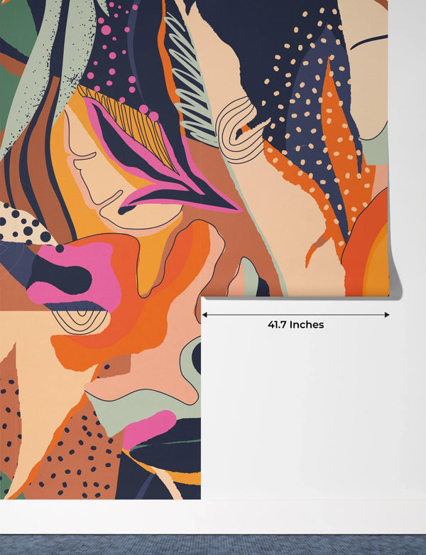 Exotic Jungle Plants Wallpaper, Abstract Mural, Oversized Custom Size Wall Art, Non - Woven, Non - Adhesive, Modern Wall Paper, Removable - Adawall Wallpaper - Registered Trade Accounts Only, Wallpaper Wholesale Account - W77592 - Adawall Wholesale - Wallpaper Wholesaler
