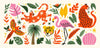 Exotic Tropical Wallpaper, Cartoon Retro Style Mural, Oversized Custom Size Wall Art, Non - Woven, Non - Adhesive, Modern Wall Paper, Removable - Adawall Wallpaper - Registered Trade Accounts Only, Wallpaper Wholesale Account - W77861 - Adawall Wholesale - Wallpaper Wholesaler