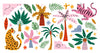 Exotic Tropical Wild Wallpaper, Cartoon Retro Style Mural, Oversized Custom Size Wall Art, Non - Woven, Non - Adhesive, Modern Wall Paper, Removable - Adawall Wallpaper - Registered Trade Accounts Only, Wallpaper Wholesale Account - W77862 - Adawall Wholesale - Wallpaper Wholesaler