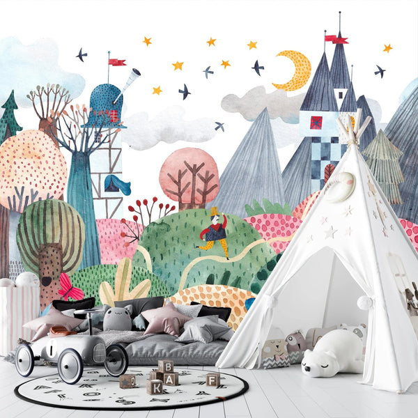 Fairytale Wallpaper, Seamless Mural, Oversized Custom Size Wall Art, Non - Woven, Non - Adhesive, Modern Wall Paper, Removable - Adawall Wallpaper - Registered Trade Accounts Only, Wallpaper Wholesale Account - W77943 - Adawall Wholesale - Wallpaper Wholesaler