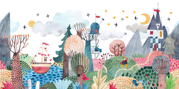 Fairytale Wallpaper, Seamless Mural, Oversized Custom Size Wall Art, Non - Woven, Non - Adhesive, Modern Wall Paper, Removable - Adawall Wallpaper - Registered Trade Accounts Only, Wallpaper Wholesale Account - W77943 - Adawall Wholesale - Wallpaper Wholesaler