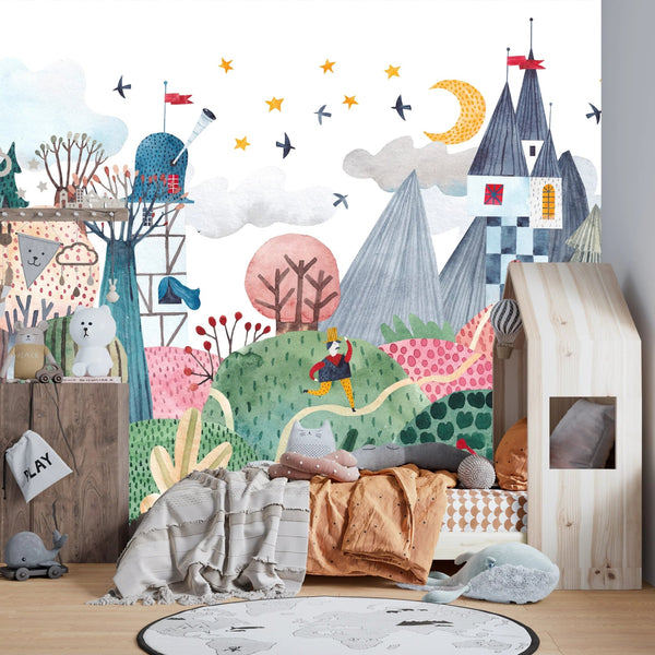 Fairytale Wallpaper, Seamless Mural, Oversized Custom Size Wall Art, Non - Woven, Non - Adhesive, Modern Wall Paper, Removable - Adawall Wallpaper - Registered Trade Accounts Only, Wallpaper Wholesale Account - W77943 - Adawall Wholesale - Wallpaper Wholesaler