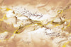 Fish Wall Mural, Yellow Japan Koi Pond Fish Wallpaper, Elegant Abstract Stone Wall Covering, Removable, Modern, Non - Pasted, Stylish - Adawall Wallpaper - Registered Trade Accounts Only, Wallpaper Wholesale Account - FJ320-1 - Adawall Wholesale - Wallpaper Wholesaler