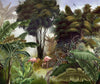 Flamingos Tropical Trees Wallpaper, Light Green Nature Wall Mural, Jungle Forest Scene, Non - Woven, Non - Pasted, Removable, Custom Exotic Wall Print Art - Adawall Wallpaper - Registered Trade Accounts Only, Wallpaper Wholesale Account - A307-1 - Adawall Wholesale - Wallpaper Wholesaler