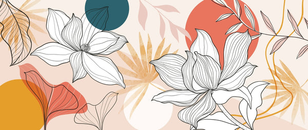 Floral and Botanical Wallpaper, Line Art Mural, Oversized Custom Size Wall Art, Non - Woven, Non - Adhesive, Modern Wall Paper, Removable - Adawall Wallpaper - Registered Trade Accounts Only, Wallpaper Wholesale Account - W77924 - Adawall Wholesale - Wallpaper Wholesaler