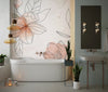 Floral Hand Drawn Wallpaper, Botanical Mural, Oversized Custom Size Wall Art, Non - Woven, Non - Adhesive, Modern Wall Paper, Removable - Adawall Wallpaper - Registered Trade Accounts Only, Wallpaper Wholesale Account - W77937 - Adawall Wholesale - Wallpaper Wholesaler