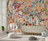 Floral Liberty Pattern Wallpaper, Plants Background Mural, Oversized Custom Size Wall Art, Non - Woven, Non - Adhesive, Modern Wall Paper, Removable - Adawall Wallpaper - Registered Trade Accounts Only, Wallpaper Wholesale Account - W77531 - Adawall Wholesale - Wallpaper Wholesaler