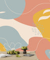 Floral Shape Abstract Wallpaper, Colorful Mural, Oversized Custom Size Wall Art, Non - Woven, Non - Adhesive, Modern Wall Paper, Removable - Adawall Wallpaper - Registered Trade Accounts Only, Wallpaper Wholesale Account - W77745 - Adawall Wholesale - Wallpaper Wholesaler