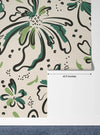 Floral Wallpaper, Black and Green Mural, Oversized Custom Size Wall Art, Non - Woven, Non - Adhesive, Modern Wall Paper, Removable - Adawall Wallpaper - Registered Trade Accounts Only, Wallpaper Wholesale Account - W77956 - Adawall Wholesale - Wallpaper Wholesaler