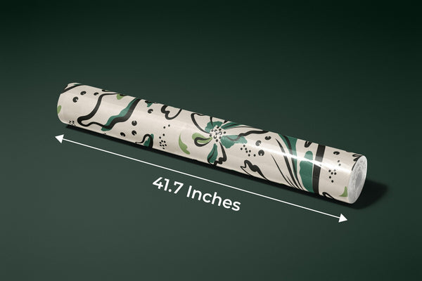 Floral Wallpaper, Black and Green Mural, Oversized Custom Size Wall Art, Non - Woven, Non - Adhesive, Modern Wall Paper, Removable - Adawall Wallpaper - Registered Trade Accounts Only, Wallpaper Wholesale Account - W77956 - Adawall Wholesale - Wallpaper Wholesaler