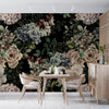 Floral Wallpaper, Dark Background Mural, Oversized Custom Size Wall Art, Non - Woven, Non - Adhesive, Modern Wall Paper, Removable - Adawall Wallpaper - Registered Trade Accounts Only, Wallpaper Wholesale Account - W77522 - Adawall Wholesale - Wallpaper Wholesaler