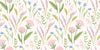Floral, White Background Wallpaper, Seamless Pattern Mural, Oversized Custom Size Wall Art, Non - Woven, Non - Adhesive, Modern Wall Paper, Removable - Adawall Wallpaper - Registered Trade Accounts Only, Wallpaper Wholesale Account - W78045 - Adawall Wholesale - Wallpaper Wholesaler