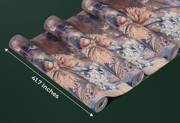 Flowers Wallpaper, Fresco Mural, Oversized Custom Size Wall Art, Non - Woven, Non - Adhesive, Modern Wall Paper, Removable - Adawall Wallpaper - Registered Trade Accounts Only, Wallpaper Wholesale Account - W77503 - Adawall Wholesale - Wallpaper Wholesaler