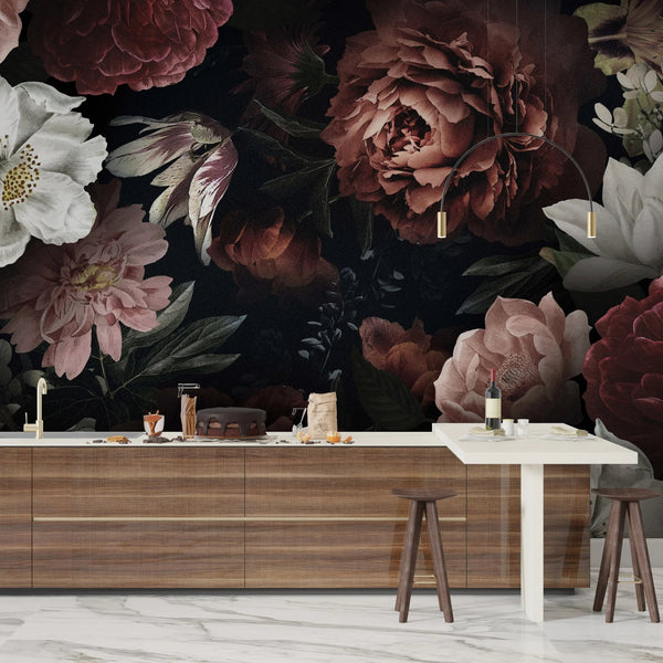 Flowers Wallpaper, Natural Background Mural, Oversized Custom Size Wall Art, Non - Woven, Non - Adhesive, Modern Wall Paper, Removable - Adawall Wallpaper - Registered Trade Accounts Only, Wallpaper Wholesale Account - W77517 - Adawall Wholesale - Wallpaper Wholesaler
