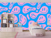 Funny Melting Wallpaper, Happy Face Mural, Oversized Custom Size Wall Art, Non - Woven, Non - Adhesive, Modern Wall Paper, Removable - Adawall Wallpaper - Registered Trade Accounts Only, Wallpaper Wholesale Account - W77802 - Adawall Wholesale - Wallpaper Wholesaler