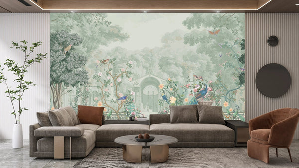 Garden Forest Wallpaper, Vintage Roman Mural, Oversized Custom Size Wall Art, Non - Woven, Non - Adhesive, Modern Wall Paper, Removable - Adawall Wallpaper - Registered Trade Accounts Only, Wallpaper Wholesale Account - W77711 - Adawall Wholesale - Wallpaper Wholesaler