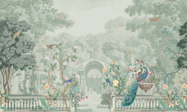 Garden Forest Wallpaper, Vintage Roman Mural, Oversized Custom Size Wall Art, Non - Woven, Non - Adhesive, Modern Wall Paper, Removable - Adawall Wallpaper - Registered Trade Accounts Only, Wallpaper Wholesale Account - W77711 - Adawall Wholesale - Wallpaper Wholesaler