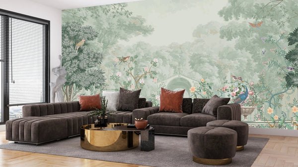 Garden Forest Wallpaper, Vintage Roman Mural, Oversized Custom Size Wall Art, Non - Woven, Non - Adhesive, Modern Wall Paper, Removable - Adawall Wallpaper - Registered Trade Accounts Only, Wallpaper Wholesale Account - W77711 - Adawall Wholesale - Wallpaper Wholesaler