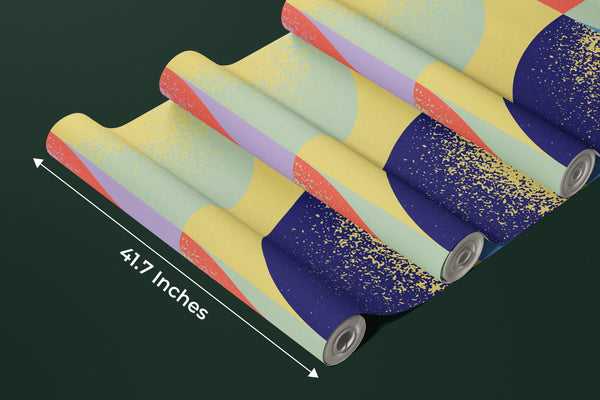 Bold Composition Wallpaper, Modern Abstract Mural, Oversized Custom Size Wall Art, Non-Woven, Non-Adhesive, Modern Wall Paper, Removable