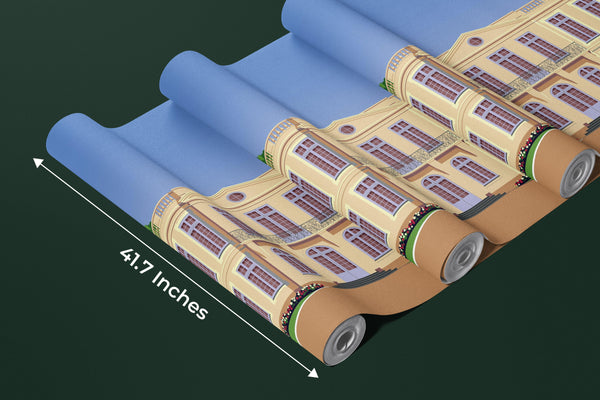 Traditional Romantic Old Chateau Wallpaper, Garden Mural, Oversized Custom Size Wall Art, Non-Woven, Non-Adhesive, Modern Wall Paper, Removable