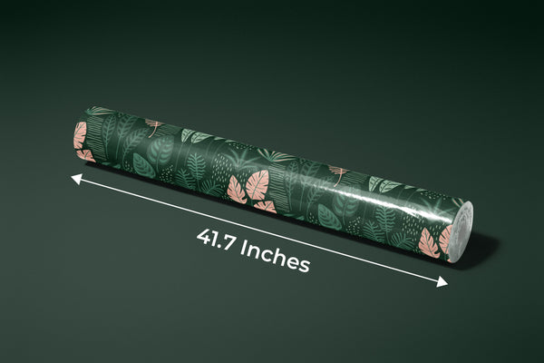 Hand Drawn Tropical Leaves Wallpaper, Seamless Pattern Mural, Oversized Custom Size Wall Art, Non-Woven, Non-Adhesive, Modern Wall Paper, Removable