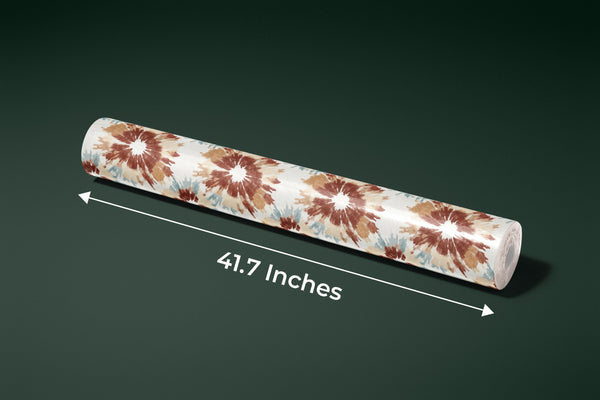 Abstract Brown and Blue Wallpaper, Seamless Pattern Mural, Oversized Custom Size Wall Art, Non-Woven, Non-Adhesive, Modern Wall Paper, Removable