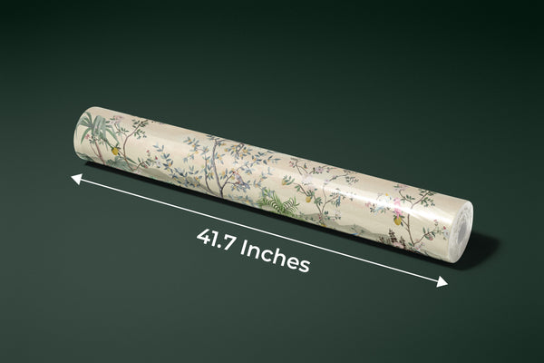 Blossom Chinoiserie Wallpaper, Birds Mural, Oversized Custom Size Wall Art, Non-Woven, Non-Adhesive, Modern Wall Paper, Removable