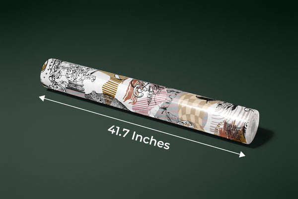 Abstract Sculpture Wallpaper, Seamless Pattern Mural, Oversized Custom Size Wall Art, Non-Woven, Non-Adhesive, Modern Wall Paper, Removable