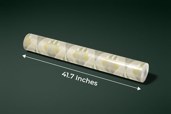 Ethnic Ikat Wallpaper, Yellow Boho Mural, Oversized Custom Size Wall Art, Non-Woven, Non-Adhesive, Modern Wall Paper, Removable