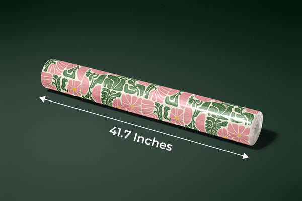 Abstract Geometric Floral Wallpaper, Seamless Pattern Mural, Oversized Custom Size Wall Art, Non-Woven, Non-Adhesive, Modern Wall Paper, Removable