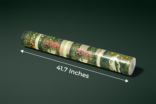 Flower Beds Wallpaper, Terrace in the Park Mural, Oversized Custom Size Wall Art, Non-Woven, Non-Adhesive, Modern Wall Paper, Removable