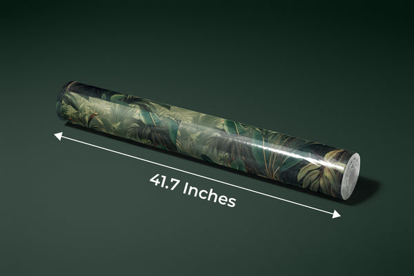 Green Jungle Wallpaper, Tropical Leaves Wall Mural, Oversized Custom Size Wall Art, Non-Woven, Non-Adhesive, Modern Wall Paper, Removable