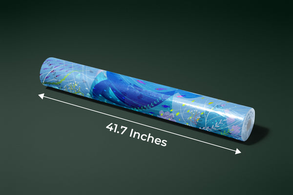 Whale and Fishes Wallpaper, Underwater Scene Mural, Oversized Custom Size Wall Art, Non-Woven, Non-Adhesive, Modern Wall Paper, Removable