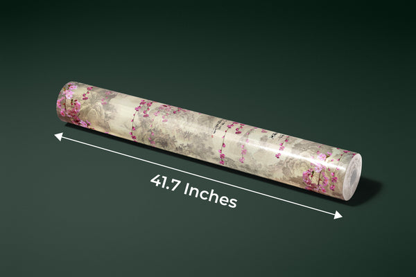 Pink Sakura Flowers Wallpaper, Chinoiserie Mural, Oversized Custom Size Wall Art, Non-Woven, Non-Adhesive, Modern Wall Paper, Removable