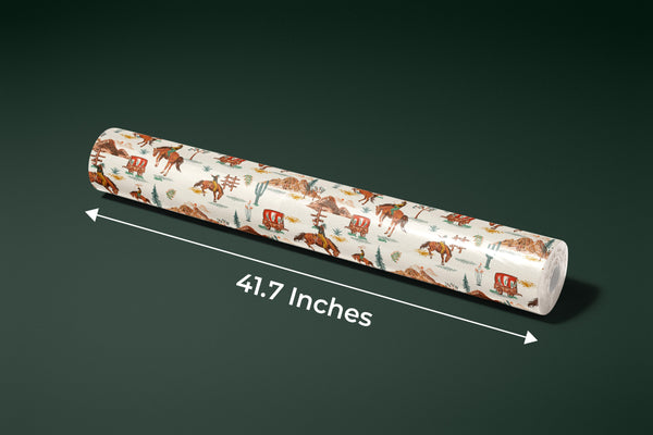 Western Cowboys Rodeo Wallpaper, Seamless Pattern Mural, Oversized Custom Size Wall Art, Non-Woven, Non-Adhesive, Modern Wall Paper, Removable