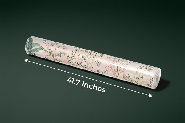 Chinoiserie Wallpaper, Floral Trees Mural, Oversized Custom Size Wall Art, Non-Woven, Non-Adhesive, Modern Wall Paper, Removable