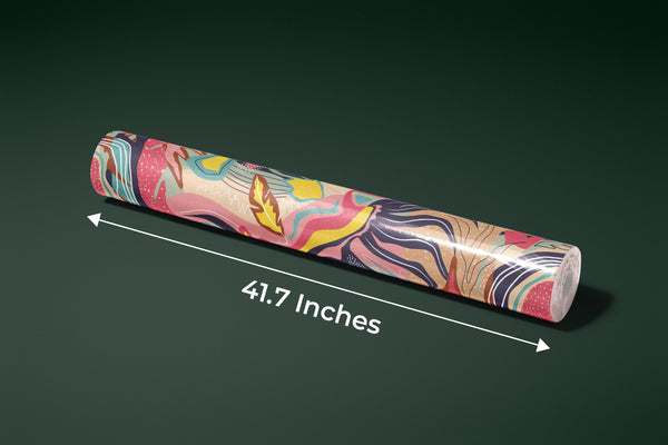 Tropical Floral Wallpaper, Abstract Mural, Oversized Custom Size Wall Art, Non-Woven, Non-Adhesive, Modern Wall Paper, Removable