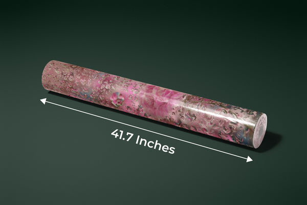 Pink Flowers Wallpaper, Through Glass, Water Drops Mural, Oversized Custom Size Wall Art, Non-Woven, Non-Adhesive, Modern Wall Paper, Removable